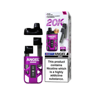 Angel 20K Puff Reusable  Purple Edition (Blue Razz Gummy Bear \ Blueberry Cherry Cranberry)