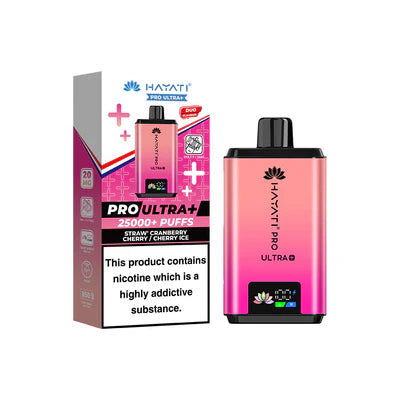 Hayati PRO ULTRA+ 25000+ PUFF  Straw' Cranberry Cherry Cherry Ice