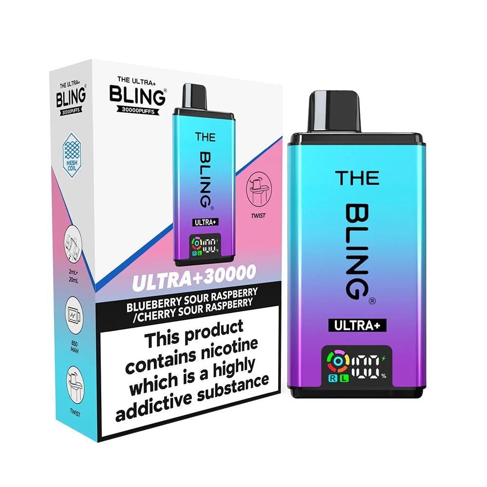 Bling 30K Puffs - Blueberry Sour Raspberry / Cherry Sour Raspberry
