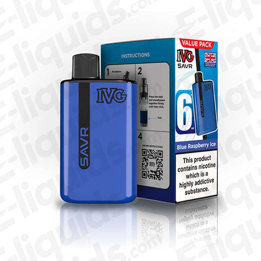 IVG SAVR Legal Big Puff Device  Blue Raspberry Ice