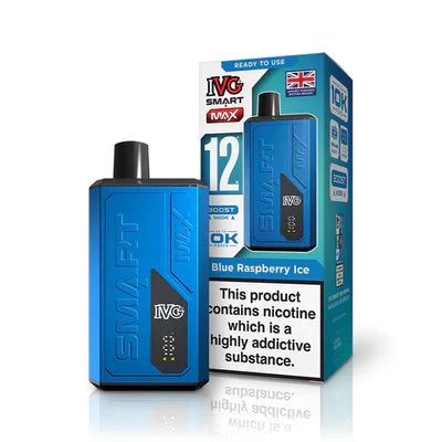 IVG Smart Max 10K Prefilled Vape Kit Compliant Post June 1st  Blue Raspberry Ice