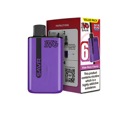 IVG SAVR Legal Big Puff Device  Blue Razz Cherry