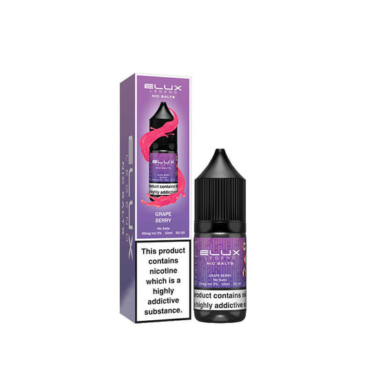 Elux Legend Nic Salts 10mg - Grape Berry