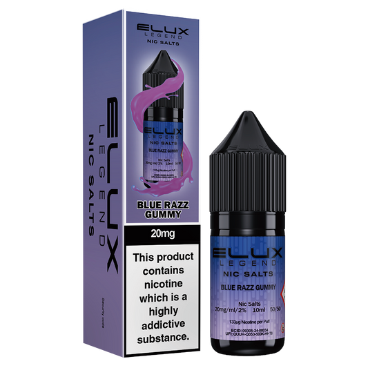 Elux Legend Nic Salts 10mg - Blue Razz Gummy