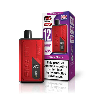 IVG Smart Max 10K Prefilled Vape Kit Compliant Post June 1st  Frozen Cherry
