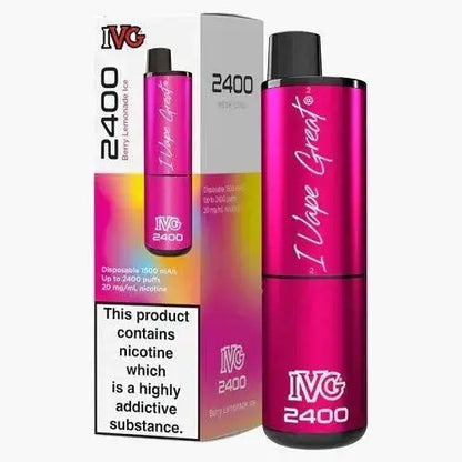 IVG 2400 Disposable Pod Device 20MG - Box of 5 - Vape wholesale supplies 
