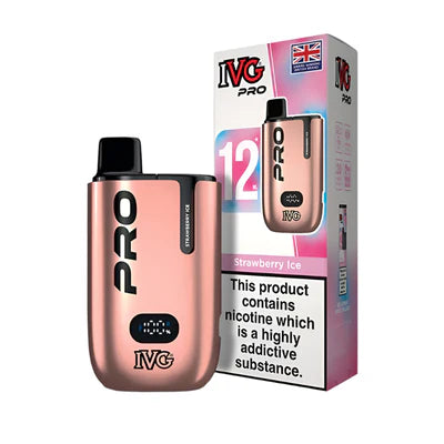 IVG Pro Legal 12K Big Puff Device Compliant Post June 1st  Strawberry Ice