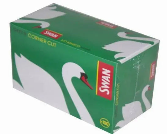 Swan Green Cut Corner Cigarette Rolling Papers - Box Of 100 Booklets www